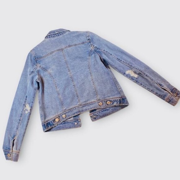 Haute Hippie Tribe Lottie Denim Jacket Blue, Size Small - Picture 8 of 12